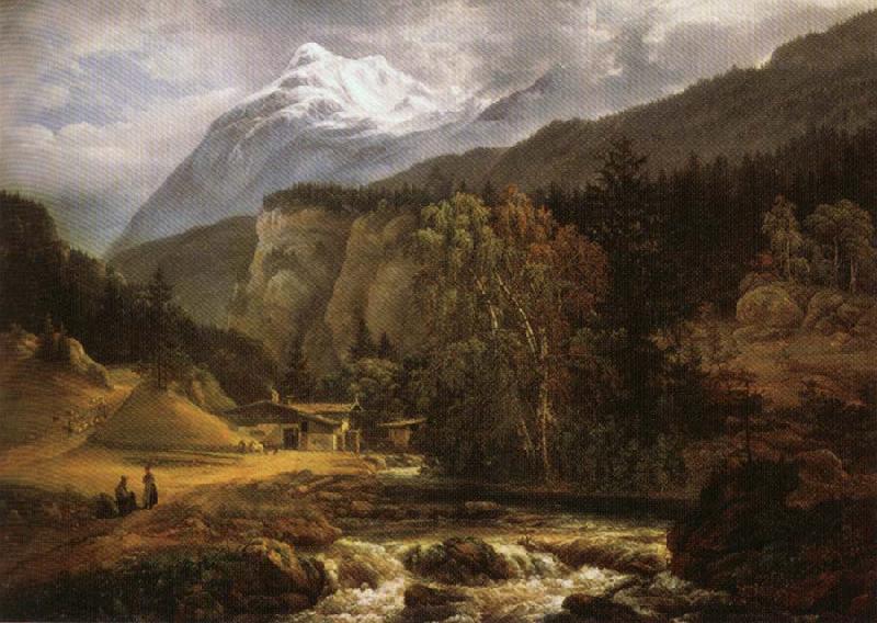 Johan Christian Dahl Alpine Landscape Sweden oil painting art